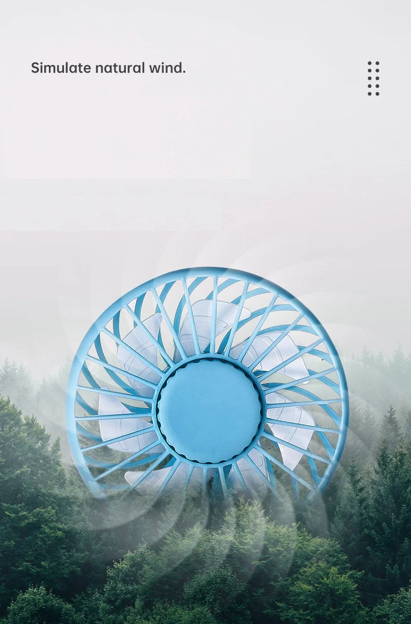 USB Fan with Aromatherapy Diffuser Portable Electric Fan Mini Cooling Fan Rechargeable Hanging Neck Fan with Light